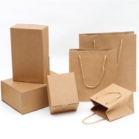 PC013 Exquisite paper bag kraft paper box fashion shopping bag kraft paper bag green bag manufacturers front view